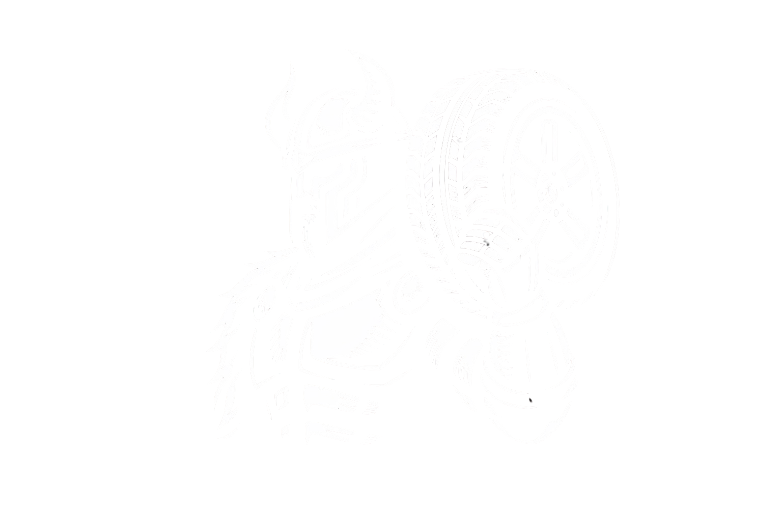 Warrior with tire